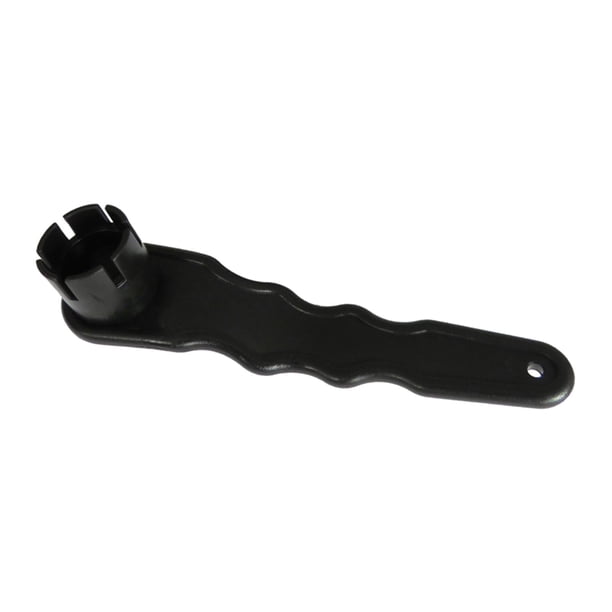 Llave de 8 llaves para botes inflables, botes de remos, balsas, canoas, válvulas, llave inglesa, palanca de reparación Negro 6 ranuras
