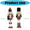 thumbnail image 5 of PatungKu Bagpipe Drummer Nutcrackers Soldier Figure Wooden Puppet For Festives Home Display, 5 of 9