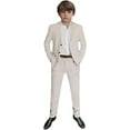 thumbnail image 5 of 2 PC Linen Boys Tuxedos Suit for Wedding Two Buttons Jacket Pants Set Boys Formal Suit Boys Party Suit, 5 of 7