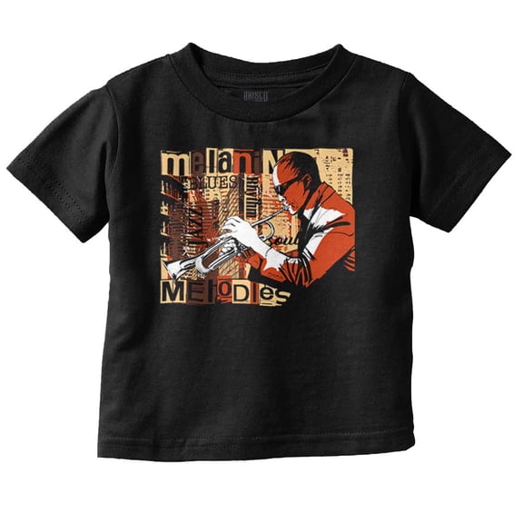 Vintage Melanin Melodies Music Toddler Boy Girl T Shirt Infant Toddler Brisco Brands 6M