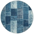 thumbnail image 2 of Addison Rugs Chantille Indoor/Outdoor Traditional Patchwork Blue Washable Round Rug, 8' x 8', 2 of 6