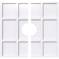thumbnail image 1 of Ekena Millwork CMP32RK2-07000 32 Po OD x 7 Po ID Carré Rubik Architectural Grade PVC Contemporain Médaillon de Plafond - 2 Pièces, 1 of 1
