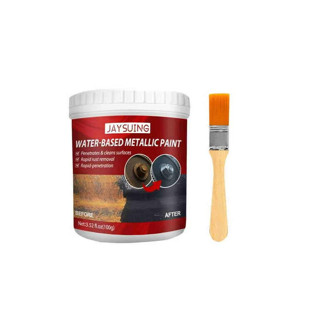 Agiferg Metal Rust Remover, Water-based Metal Paint Rust Inhibitor, Multi-purpose Anti-rust Automotive Paint Primers, Automotive Anti-rust Paint, With Brush 100ml