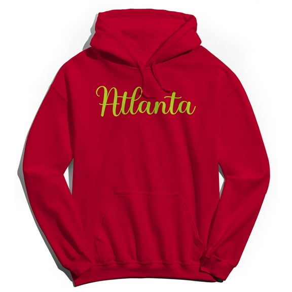 Atlanta Humor Graphic Red Men's Crewneck Sweatshirt Hoodie