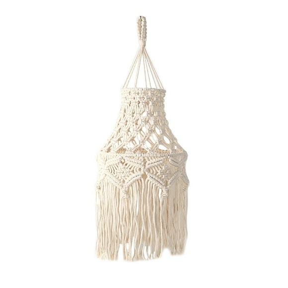 Shisuyan 1 Pce Lampe de Plafond Tissée à la Main Décoration Intérieure Style Bohème Couverture de Lumière Suspendue