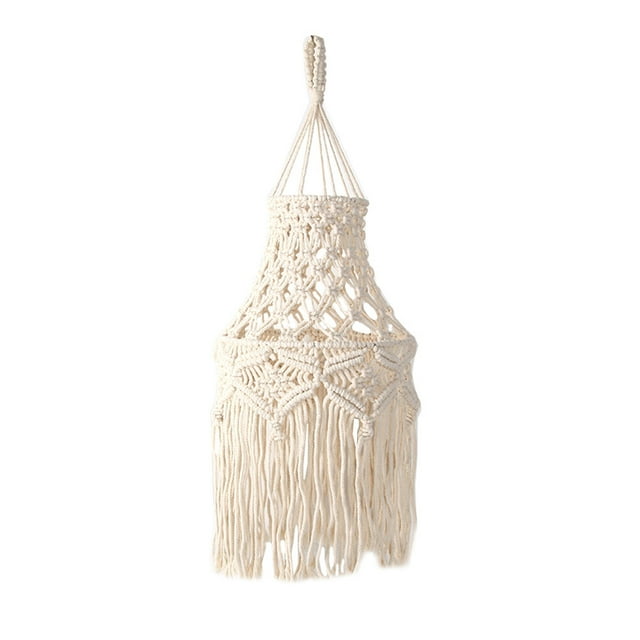 Shisuyan 1pc Hand-woven Ceiling Lamp Decor Indoor Bohemian Style Hanging Light Cover