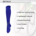 thumbnail image 4 of Calcetines de ciclismo Unique Bargains Antideslizantes Absorbentes de Sudor Antifricción para Exterior Color Gris Azul Talla L-XL Neutro Unisex 1 Par Patrón de Cuadros en Panal, 4 of 7