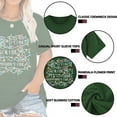 thumbnail image 4 of Anbech Christmas Trees Women Shirt Plus Size Graphic Top It's Fine Letter Short Sleeve Tshirt, 4 of 10