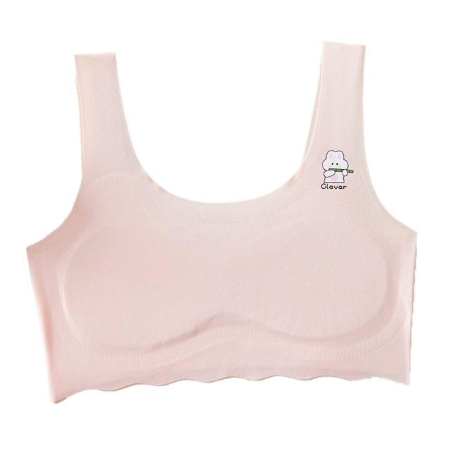 AJZIOJIRO Soutien-Gorge Sans Couture pour Filles, Invisible, Sans Creuser, Ultra Confortable, Doux, 1 Paire