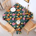 thumbnail image 2 of Pioneer Flower Floral Print Pattern Square Tablecloth, Waterproof Wipeable Spillproof Washable Table Cover for Home Kitchen Party Decor, 42"x42", 2 of 6