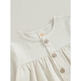 thumbnail image 6 of GXFC Toddler Girl Fall Outfits Set Clothes 6M 1T 2T 3T 4T Kids Girl Long Sleeve Button Down Shirt Tops and Elastic Waist Pants 2Pcs Casual Autumn Clothing for Children Girl, 6 of 9