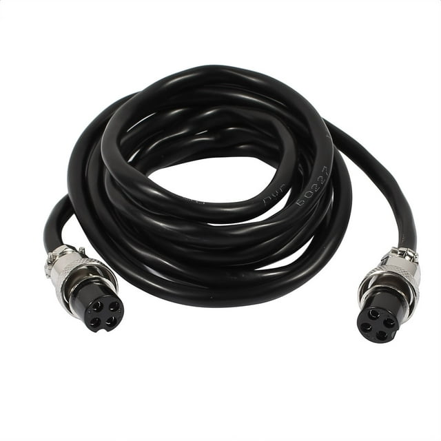 GX16 4 Pins Double Female Head Aviation Socket Connector Electrical Cable 2m