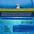 thumbnail image 3 of U.S. Pool Supply Above Ground Pool Hose Replacement 1.25" Diameter x 59" Long, 3 Pack - Blue Premium Pool Filter Pump Hoses Compatible with Intex 607, 637 Pumps, 330, 530, 1000GPH - 6 Metal Clamps, 3 of 7