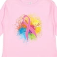thumbnail image 4 of Inktastic Breast Cancer Awareness Ribbon Art Girls Long Sleeve Toddler T-Shirt, 4 of 5
