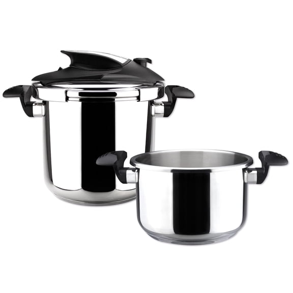 MAGEFESA Nova 4.2 & 6.3 Qt Stainless Steel Stovetop Pressure Cooker Set