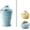 B, variant on 2-in-1 Collapsible Silicone Ice Ball Maker Cup – Reusable ice sphere mold with straw and lid, easy demolding, perfect for coffee, juice, home, or outdoor use