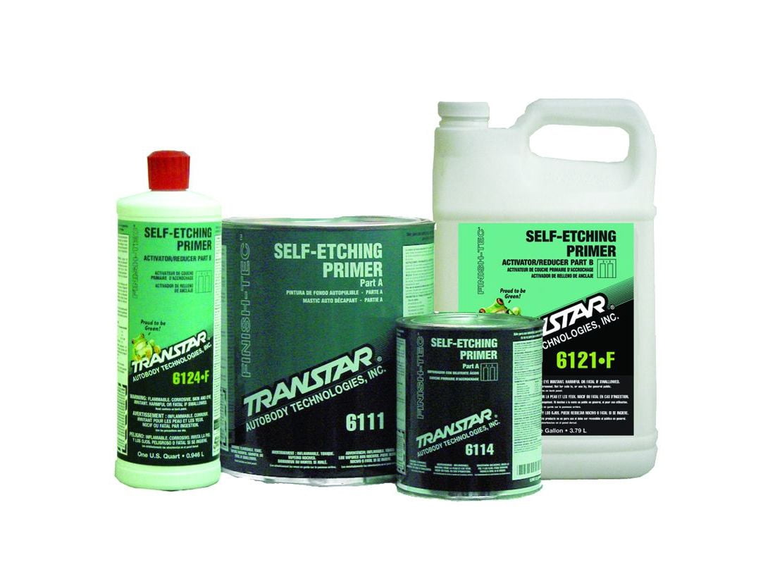 Transtar Autobody Products 6111 - Self-Etching Primer - 1 Gallon Can - Olive Green - 1:1 Mixing - 213 sq-ft/ Gallon at 1 mil Coverage