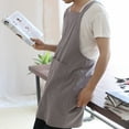 thumbnail image 5 of Toptie Cross Back Kitchen Apron with Two Pockets for Men, Cotton Linen Christmas Apron - Gray, 5 of 7