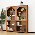 thumbnail image 6 of LEFHDA 71" Tall Bookshelf, 5-Tier Bookshelf, Farmhouse Arched Bookcase, Open Display Storage Shelf Adjustable Bookshelf for Home Office, Living Room(Walunt), 6 of 8