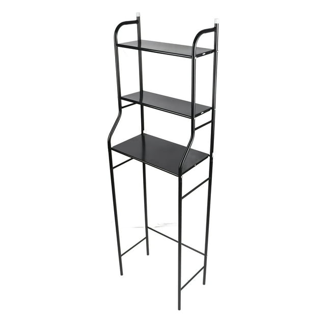 Estante para Almacenamiento de Toallas de Hierro de 3 Niveles, Organizador de Estante de Baña Sobre Inodoro, Diseño de Módem, Ahorro de Espacio Compacto para Baño y Cuarto