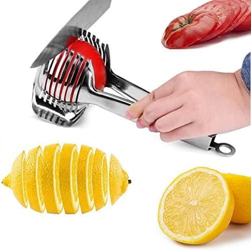 i Kito Trancheuse de Tomate Citron Support de Trancheuse d'Oignon Coupe-Fruits pour Usage Domestique Acier Inoxydable