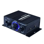 2 Channel Car Stereo Amplifier - 400W Dual Channel High Power Audio Sound Auto Small Speaker Amp with LED Light and Remote Control