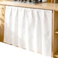 thumbnail image 2 of Pure White Cabinet Curtain 35"Wx35"L, Dustproof Under Sink Skirt with Self Adhesive Tape, Simple Solid Color Cabinet Curtain Cover for Kitchen Sink, Bathroom Vanity, Laundry Room, 2 of 9