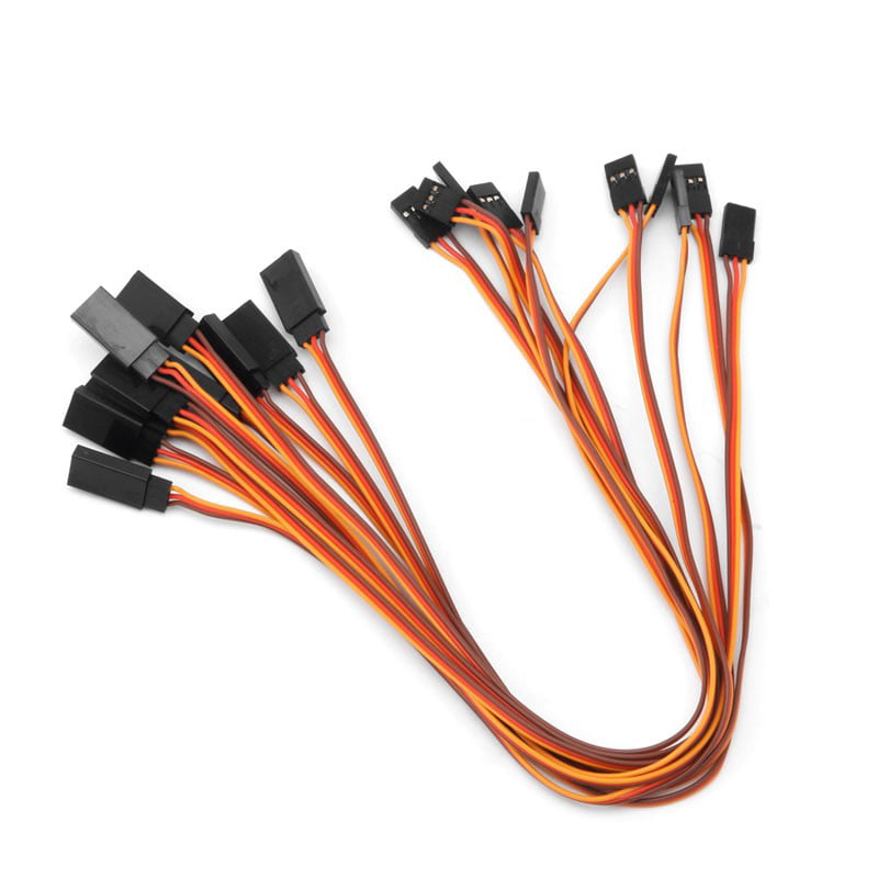 10Pcs 300/500mm Servo Extension Lead Wire Cable Male to Female For RC Futaba-JR 