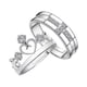 thumbnail image 1 of Anillo de pareja Anillo simple coreano Anillo de diamante de simulación Anillo clásico de circón abierto Anillo de pareja, 1 of 6