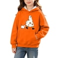 thumbnail image 3 of MKOSPLRT 3-14 Years Girls' Halloween Hoodie Kids Halloween Light Fleece Sweatshirts Spooky Season Graphic Pullover Tops with Pocket, 3 of 10