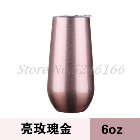 

6oz Wine Tumbler Champagne Beer With Lid Wine Glass Stemless Stainless Steel Thermos Insulated Mug Christmas Cup wine bottle