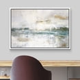 thumbnail image 3 of wall26 Framed Canvas Print Wall Art Teal Gray Grunge Paint Stroke Landscape Abstract Shapes Illustrations Minimal Decorative Contemporary Multicolor for Living Room, Bedroom, Office - 24"x36&quo, 3 of 5