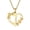 Gold, variant on Jewelry Initial Pendant Necklace for Men Womens, 14K Gold Plated Heart Flower Letter Capital Necklace Alphabets from A-Z Figaro Chain Necklace