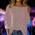 thumbnail image 2 of Sweaters for Women Ladies Glitter Real Sequin One Shoulder Strip Warm Women'S Clothing, 2 of 7