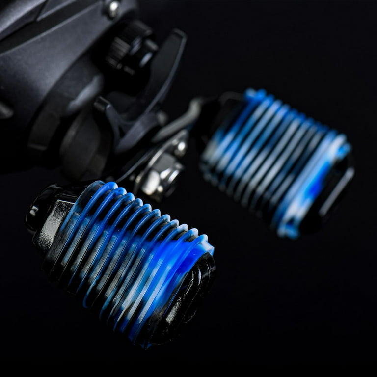 Elastic Silicone Reel Slip Fishing Reel Handle Grips Baitcaster Knob Covers  , Blue