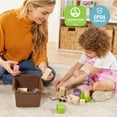 thumbnail image 6 of ECR4Kids Scoop Front Plastic Storage Bins, Multipurpose Organization, Chocolate, 10-Piece, 6 of 9