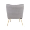 thumbnail image 5 of LumiSource Natural Wood, Grey Sherpa Cloud Chair, 5 of 7