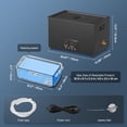 thumbnail image 5 of 600W Digital Ultrasonic Cleaner with Heater&Timer, 40kHz 30L Industrial Cleaning Machine for Jewelry, Tools, Retainers, 5 of 12