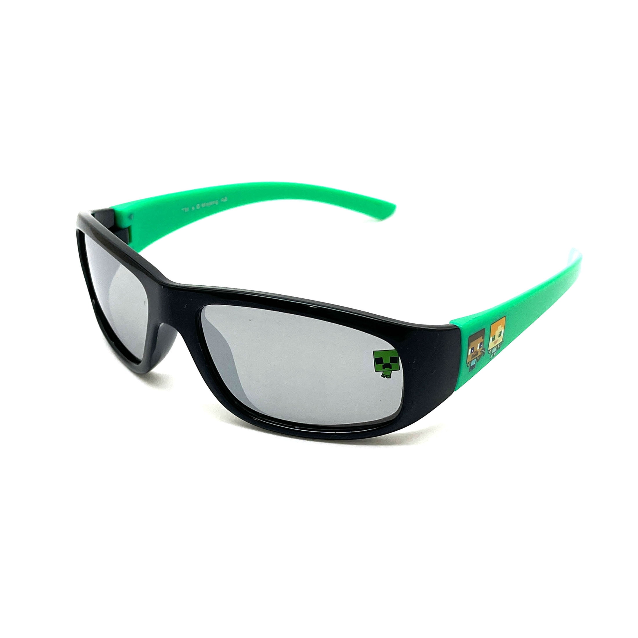 Minecraft Boy's Fashion Sunglasses with Zippered Pouch and Carabiner
