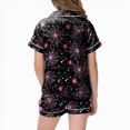 thumbnail image 4 of Futezty Girls Pajama Set Halloween Cute Graphic Short Sleeve Top Shorts Overnight Home Outfit 2T-13T, 4 of 5