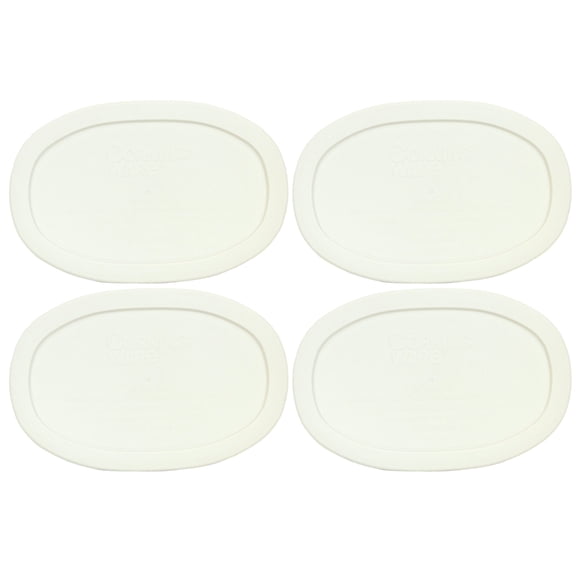 Corningware F-15-PC Tapa de plástico ovalada blanca francesa de 15 onzas (paquete de 4)