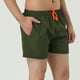 thumbnail image 2 of Pantalones cortos de natación con forro de malde color sólido con cintucon cordón pahombre Verde oli32, 2 of 6