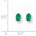 thumbnail image 2 of 14K White Gold Emerald Earrings, 2 of 2