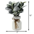 thumbnail image 5 of Mainstays Artificial Lamb's Ear in White Ceramic Pot (11.5"H x 7"W x 7"D), 5 of 5