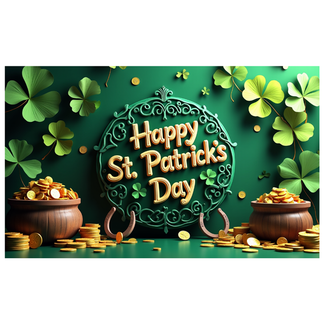 St Patricks Day Shamrock Design Celebration Festive Backdrop Banner Party Supplies Photography Props Event Decorations Wall Hanging Background