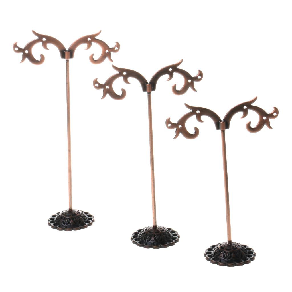 Details about   3pcs Metal Jewelry Display Stand Dangle Earrings Holder Rack Organizer 