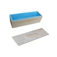 thumbnail image 4 of Moldes rectangulares de silicona para jabón con tapa de madera, flexibles y hechos a mano. Azul, 4 of 9