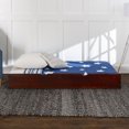 thumbnail image 2 of Desert Fields Baneberry Simple Solid Wood Natural Trundle Bed, Espresso, 2 of 10