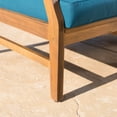 thumbnail image 3 of Easter Outdoor 4 Seater Teak Finished Acacia Wood Conversation Sets with Cushions and Fire Pit, 3 of 9