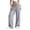Gray, variant on Nolissa Women's Ribbed Wide Leg Pants Elastic High Waist Drawstring Loose Palazzo Trousers Soft Flowy Pants